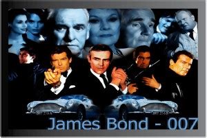 James Bond 007 Movie Frame Poster For Room Synthetic Wood Gloss ...