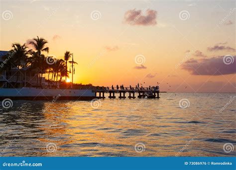 Beautiful Sunrise on Key West, Florida, USA Stock Photo - Image of ...