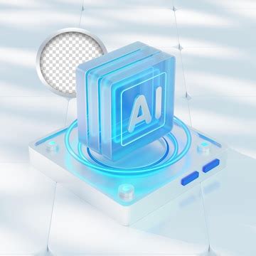 Artificial intelligence cube 3d illustration | Premium AI-generated PSD
