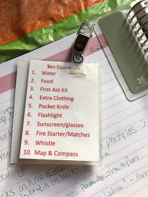 Ten essentials for hiking | Girl scout activities, Girl scout camping ...