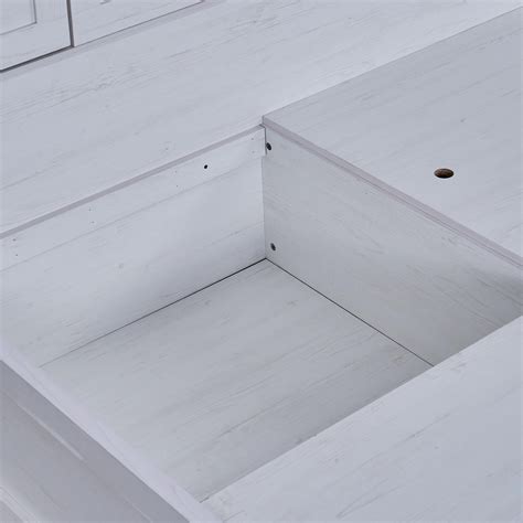 Buy Santorini Sandy King Bed with Hydraulic Storage - White from Home ...