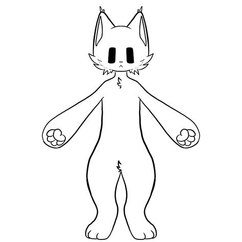 f2u furry ref fullbody base on Toyhouse