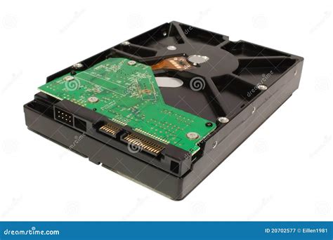 SATA 3.5 Inch Hard Disk Drive Isolated on a White Stock Image - Image of database, harddrive ...