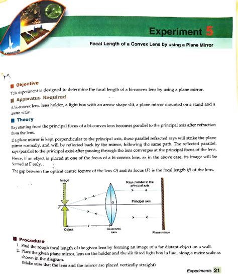 Expt. 8: Determining Focal Length of a Convex Lens with Plane Mirror ...