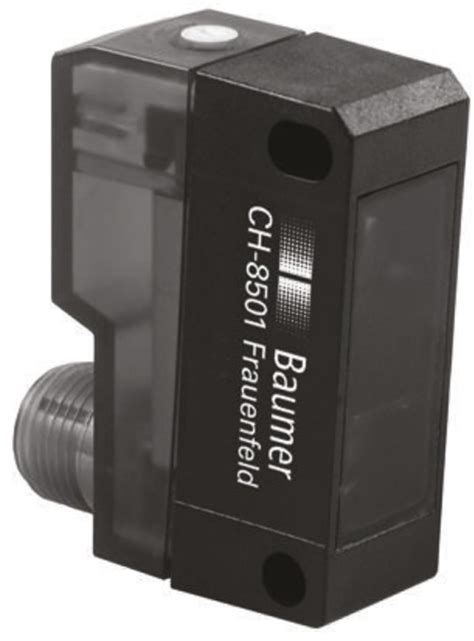FHDK 14P5101/S14 Baumer | Baumer Diffuse Photoelectric Sensor, Block ...