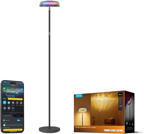 Govee Uplighter Floor Lamp, 3 in 1 Lighting Effects, Dynamic Ripple ...