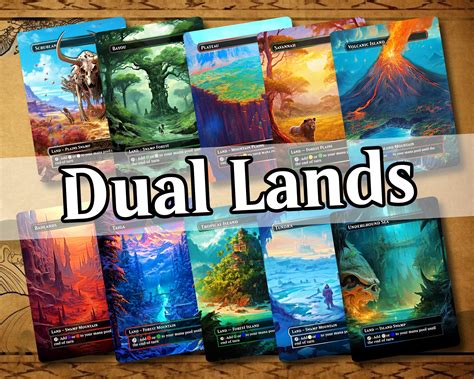 10X Dual Lands Full Art Style Art Commander Friendly MTG Proxy EDH - Etsy