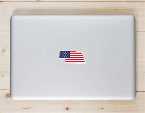 Nebraska American Flag State Sticker - Nebraska Stickers