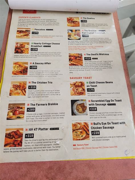 Menu at Cuppa Redefined - Mysore's Neighbourhood Cafe & Restaurant, Mysuru