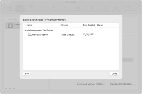 Xcode Developer Certificate 的图像结果
