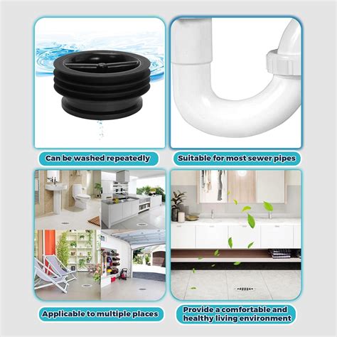 Buy Waterless Drain Trap Seal for Floor Drain 4 Inch, Shower Drain Seal ...