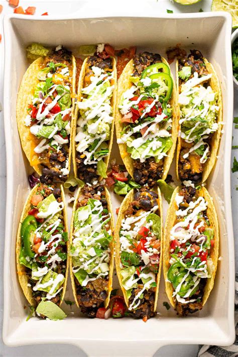 Vegetarian Black Bean Baked Taco Recipe - Midwest Foodie