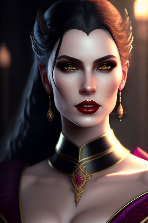 Lexica - Female vampire, dark fantasy, dnd portrait, pale skin, dark ...