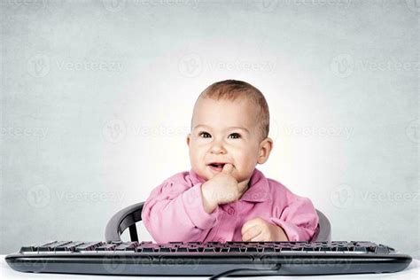 Image result for Serious Baby Play Computer Image