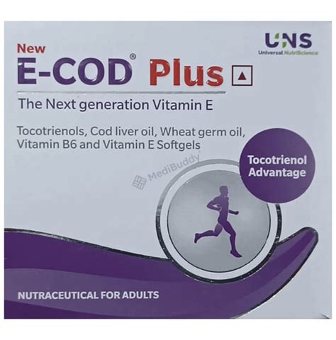 New E-COD Plus, Next Generation Vitamin E Supplement Softgels for ...