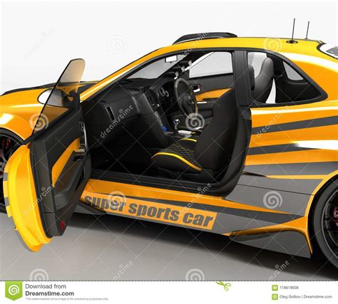The Sports Car is a Sedan Coupe in Exclusive Racing Performance and with an Aerodynamic Body Kit ...