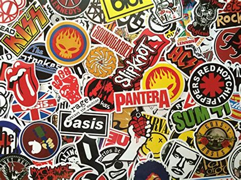 Set of Rock Stickers, Music, Rock Band, Logo, Metal, Punk, Hardrock ...