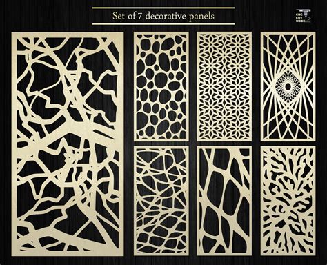 Buy 7 Decorative Geometric Panel Dxf.ai.svg.eps. Room Divider. Inter ...