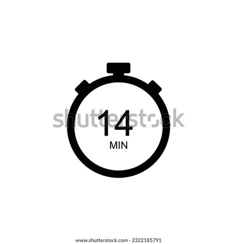 14 Minutes Timer 14 Min Stopwatch Stock Vector (Royalty Free ...