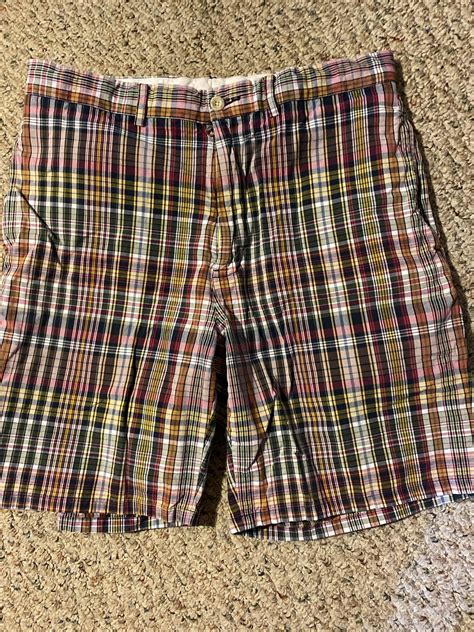Polo Ralph Lauren Mens Shorts 32 Plaid Multi Color India Madras Chinos ...