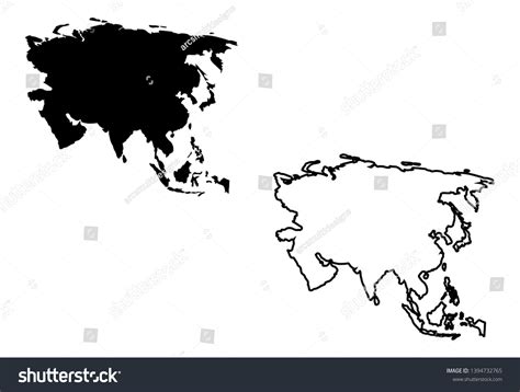 Asia Simple Map Outline 的图像结果