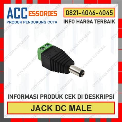 Jual CCTV Konektor Power DC / Jack DC Male 12V / Konektor CCTV Male ...