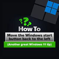 Image result for Move Start Button Windows 11