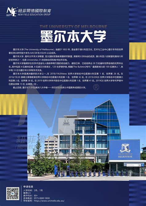 世界名校海报——墨尔本大学 The University of Melbourne-纽菲尔德国际教育（NFE）