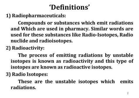 Powerpoint Presentation of Radiopharmaceuticals - Pharmaceutical ...