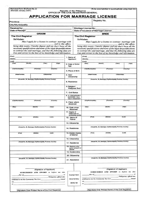 Image result for Marriage License Forms