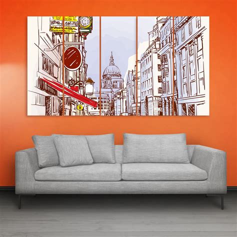 Inephos Multiple Frames London Art Wall Painting (150cm X 76cm ...