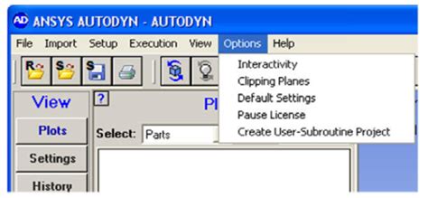 2.6. Pull-Down Menu - Options