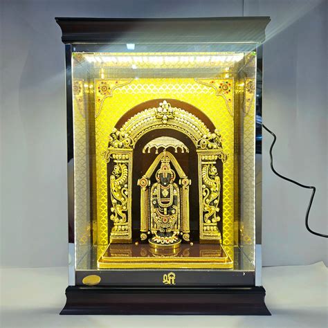 Lord Venkateswara tirupati Balaji 24 carat Gold Plated Cabin Idol for ...