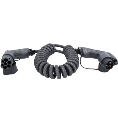 efuturo Spiralladekabel Typ 2 auf Typ 1 Stecker, 1 Phase, bis zu 7,4 kW ...