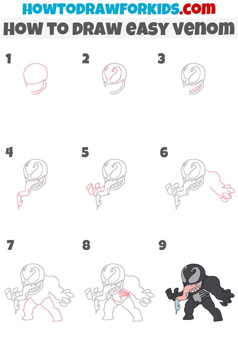 Image result for Venom Drawing Tutorial