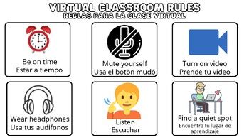 Image result for Virtual Class Rules Elementary
