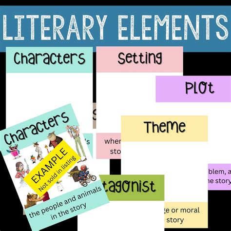 Literary Elements | Character Setting Plot Theme Protagonist Antagonist | 2 Options | Student ...