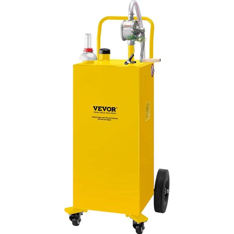 VEVOR Fuel Caddy 30 Gallon, Gas Storage Tank & 4 Wheels, with Manual ...