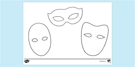 FREE! - Masks Colouring Page | Colouring Sheets