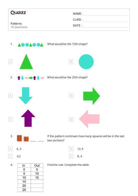 Addition and Subtraction Patterns 4th Grade 的图像结果