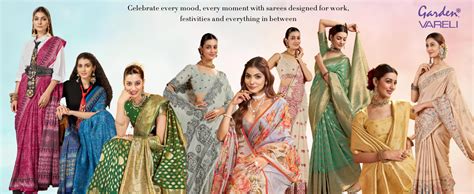 Garden Vareli Floral Print Nara Chiffon Saree : Amazon.in: Fashion