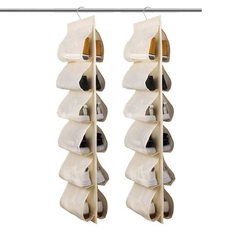 PrettyKrafts Hanging Shoe Organizer 12 Pockets Storage Shelf Organizer ...