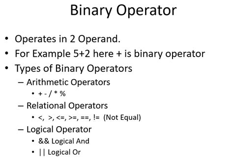 Image result for Binary Operator Different Signs