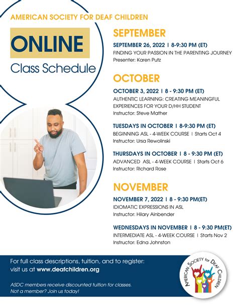 NEW ONLINE CLASSES! See the Fall Line-up for Online ASL Classes - American Society for Deaf Children