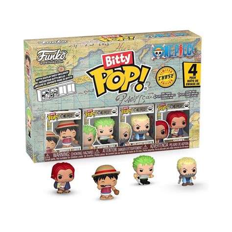Funko Pop! Bitty Monkey D. Luffy, Roronoa Zoro, Axe Hand Morgan, and ...