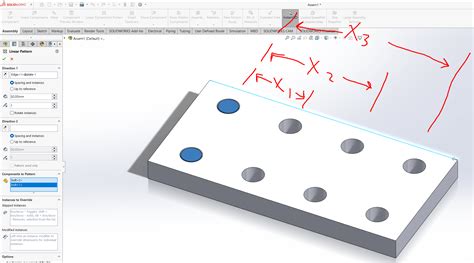 Image result for SolidWorks Linear Part Pattern