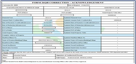 Procedure for Online Correction in Form 26QB on TRACES