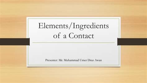 Image result for Contract Elements