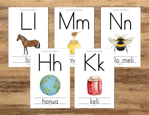 Hawaiian Language Alphabet Flashcards, Olelo Hawaii, Learn Hawaiian ...