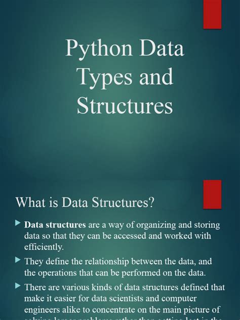 Image result for Data Types and Structures in Python